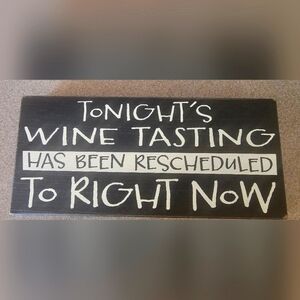 Wooden wine sign